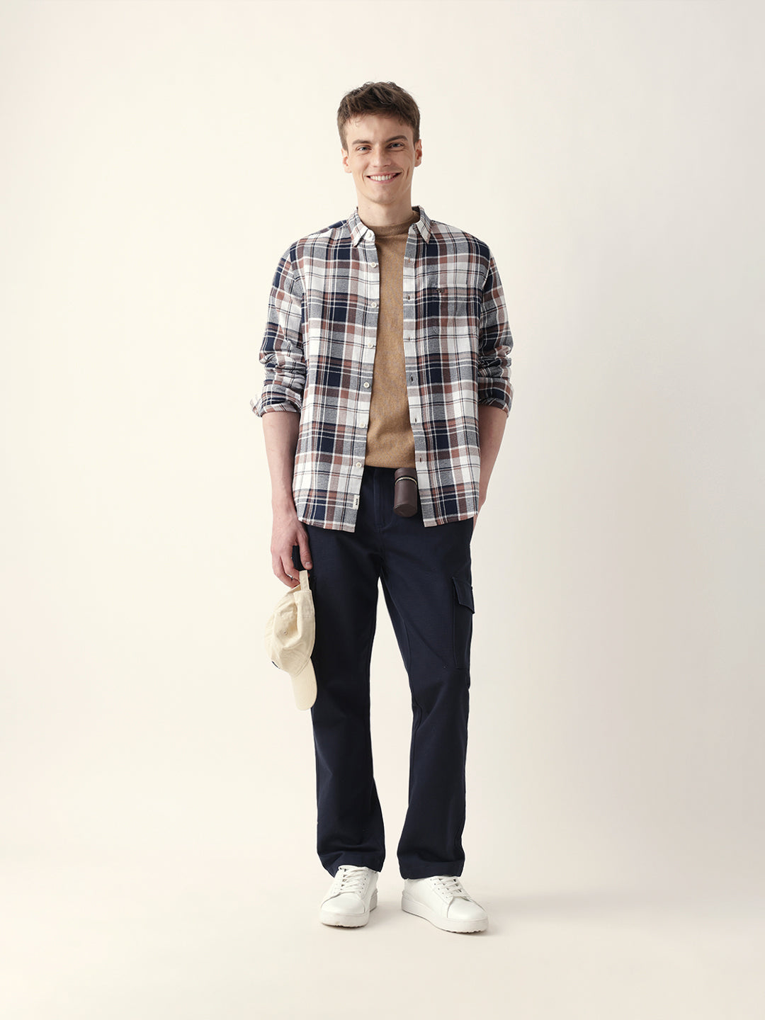 Multicolor Woven Checked Slim Fit Casual Shirt