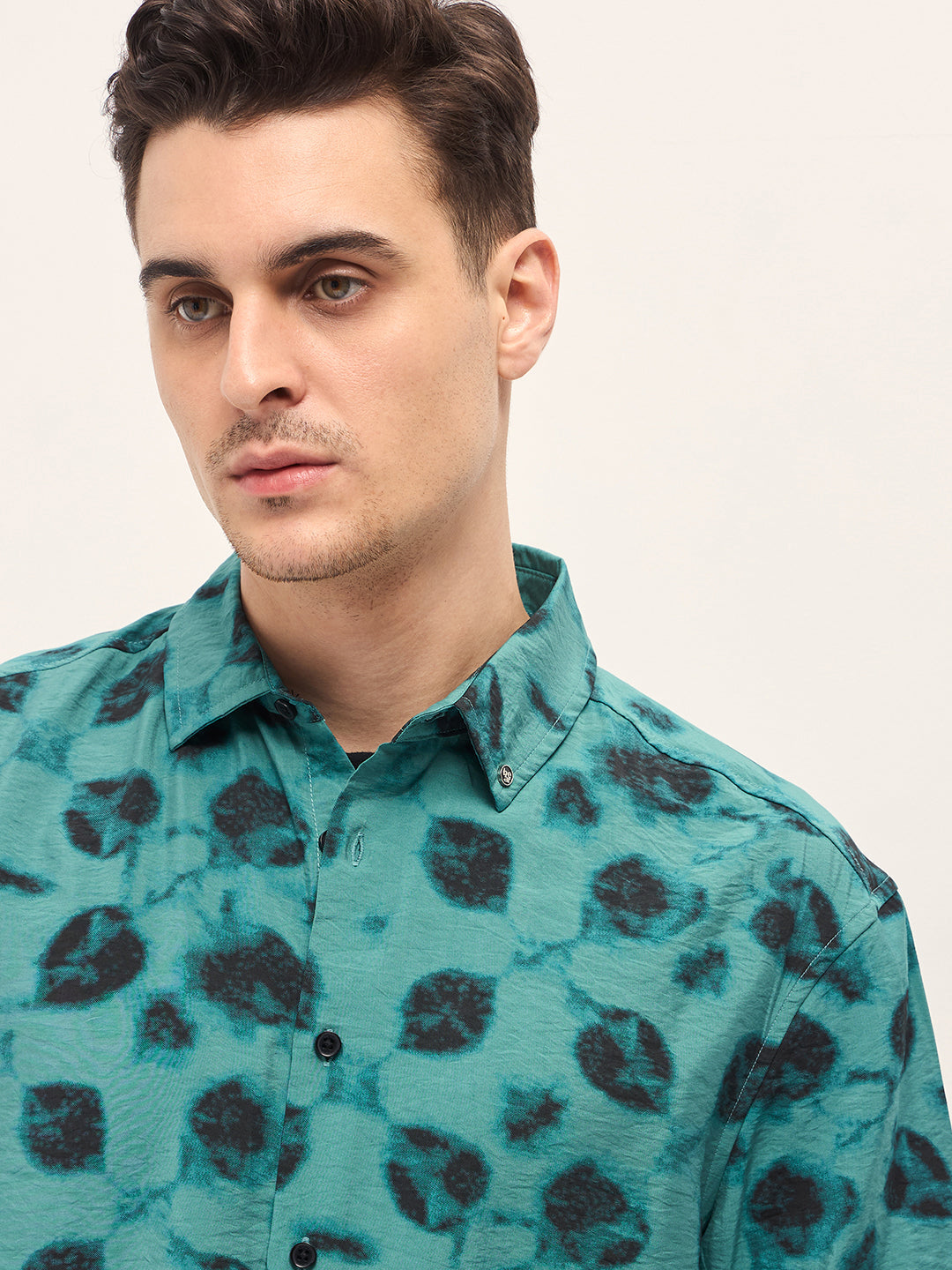 Blue Digital Print Relax Fit Casual Shirt