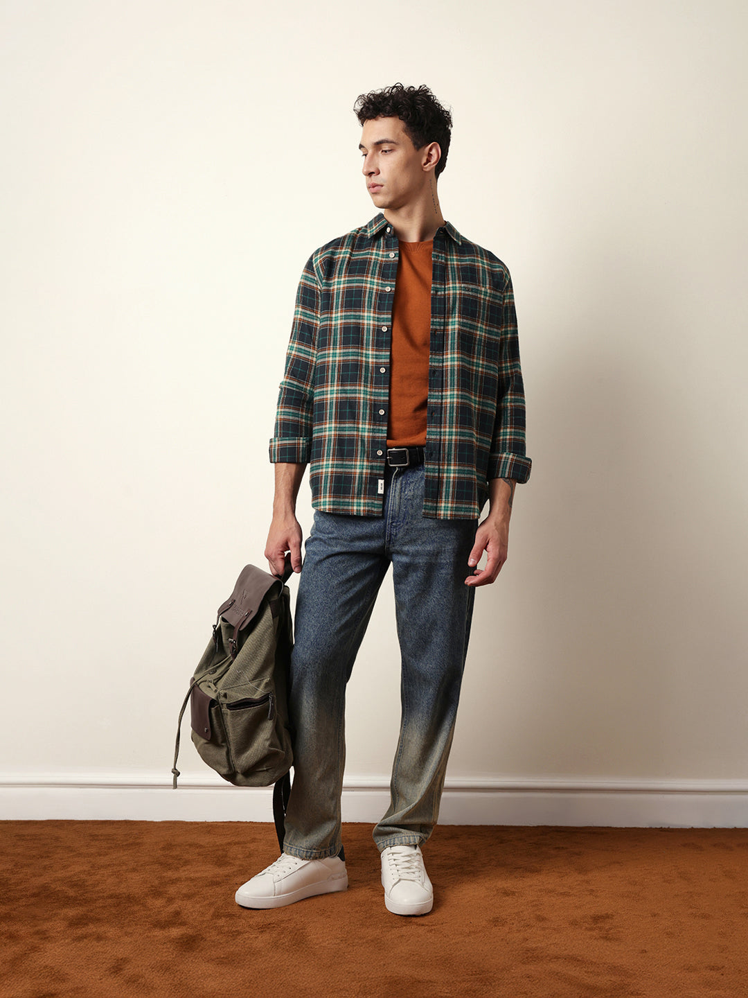Multicolor Flannel Checked Regular Fit Casual Shirt