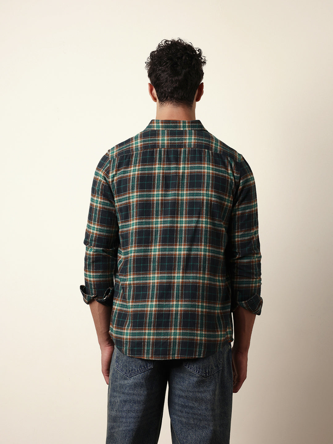 Multicolor Flannel Checked Regular Fit Casual Shirt