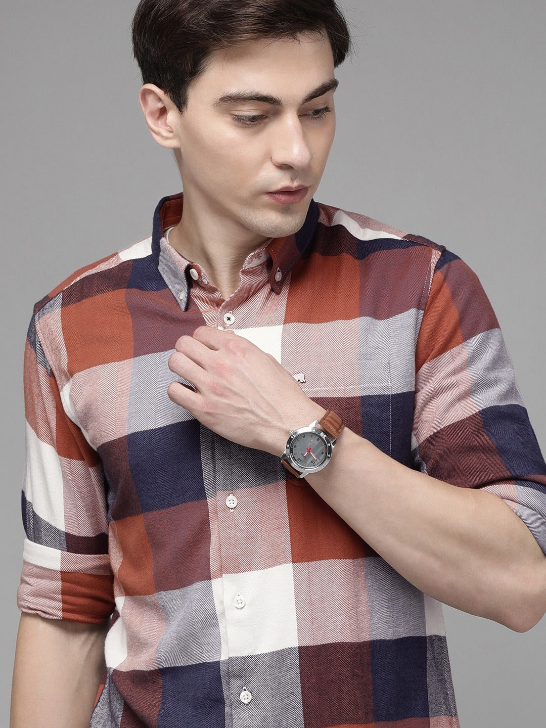 Men's Multi Checked Slim Fit Shirt