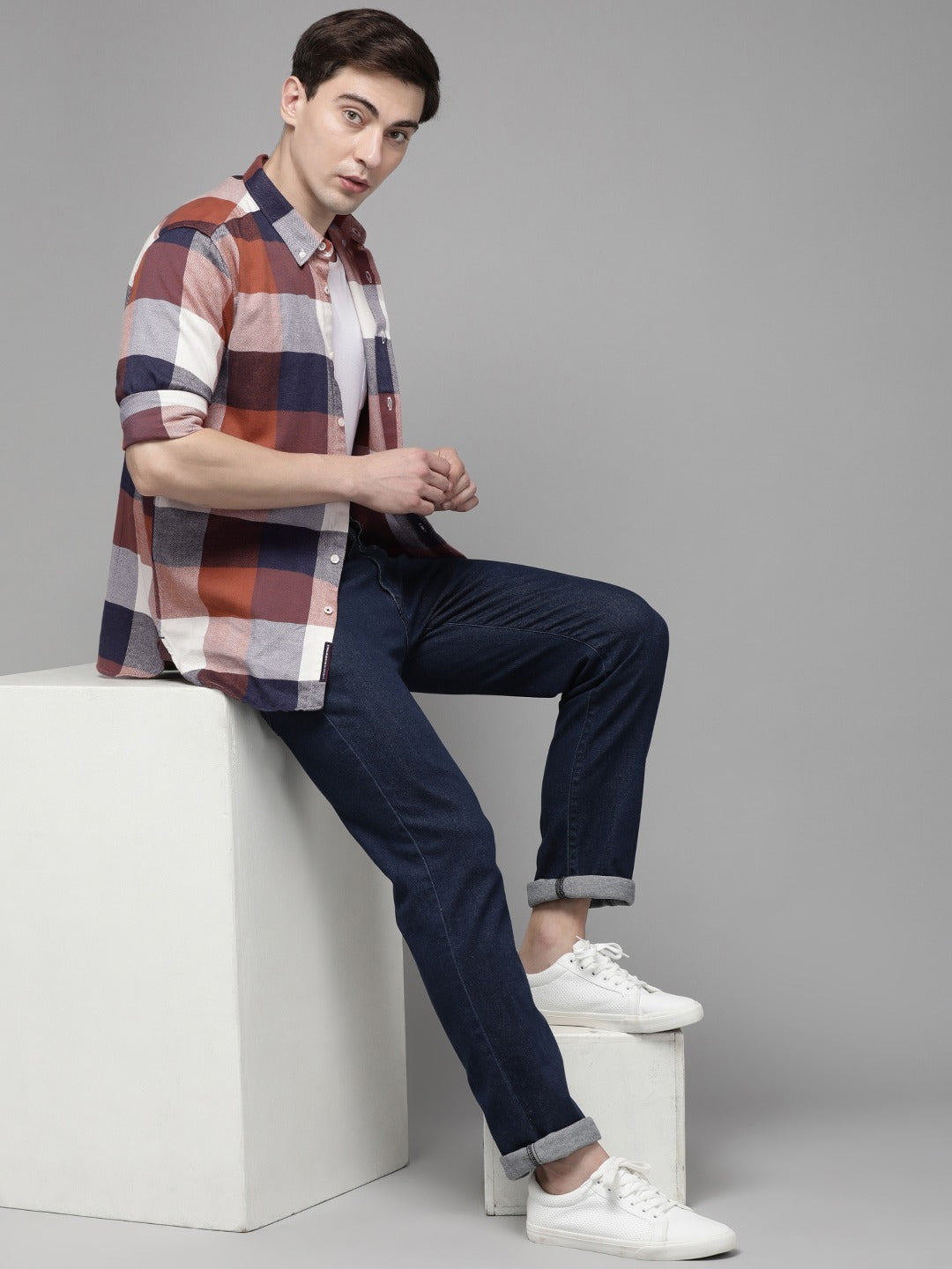 Men's Multi Checked Slim Fit Shirt