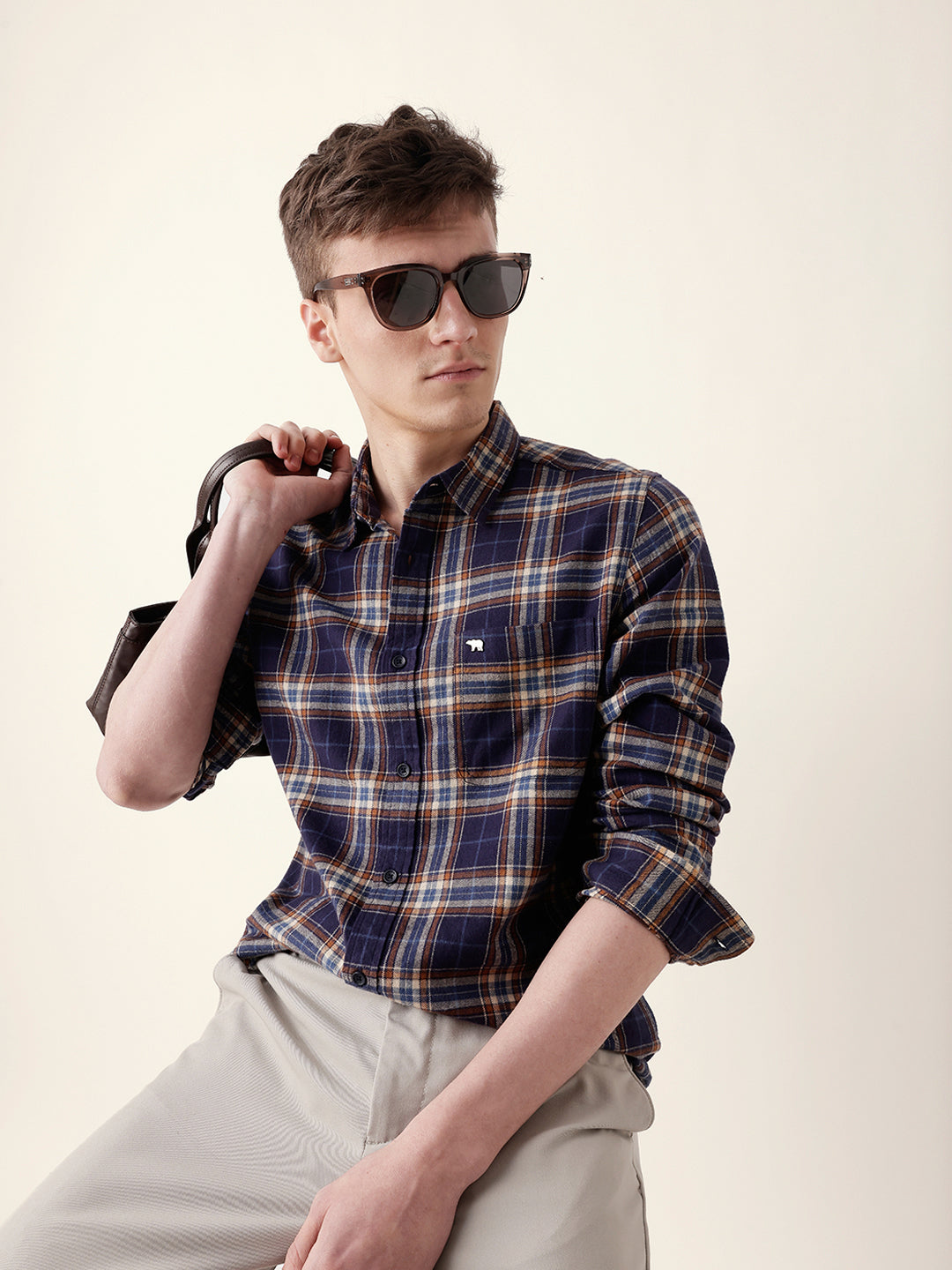 Multicolor Flannel Checked Regular Fit Casual Shirt