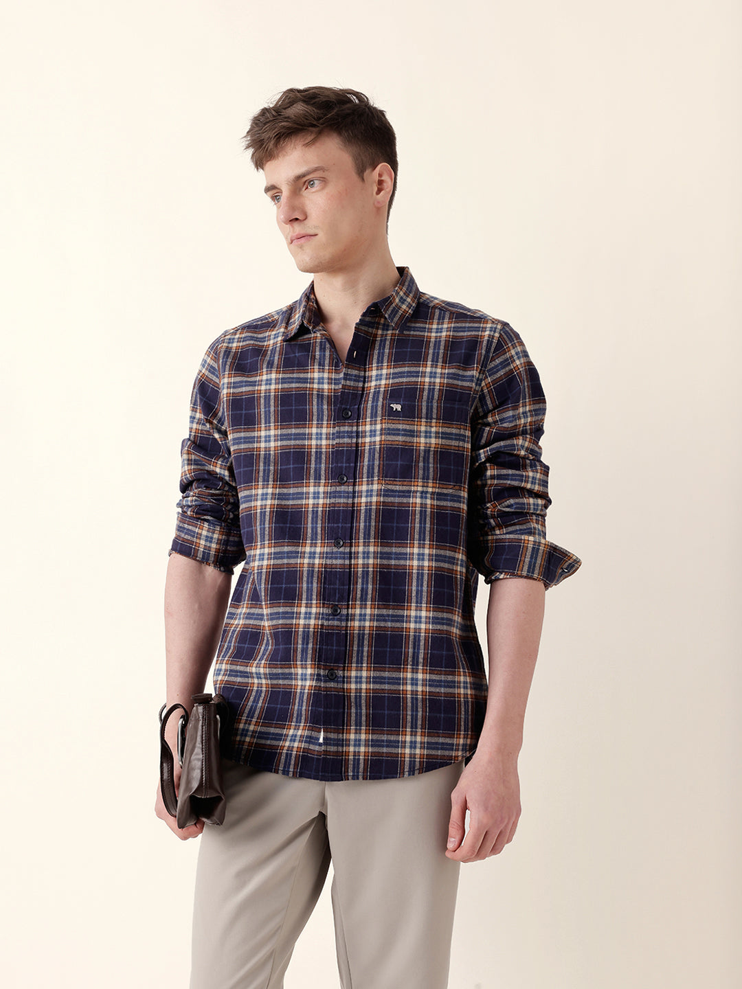 Multicolor Flannel Checked Regular Fit Casual Shirt