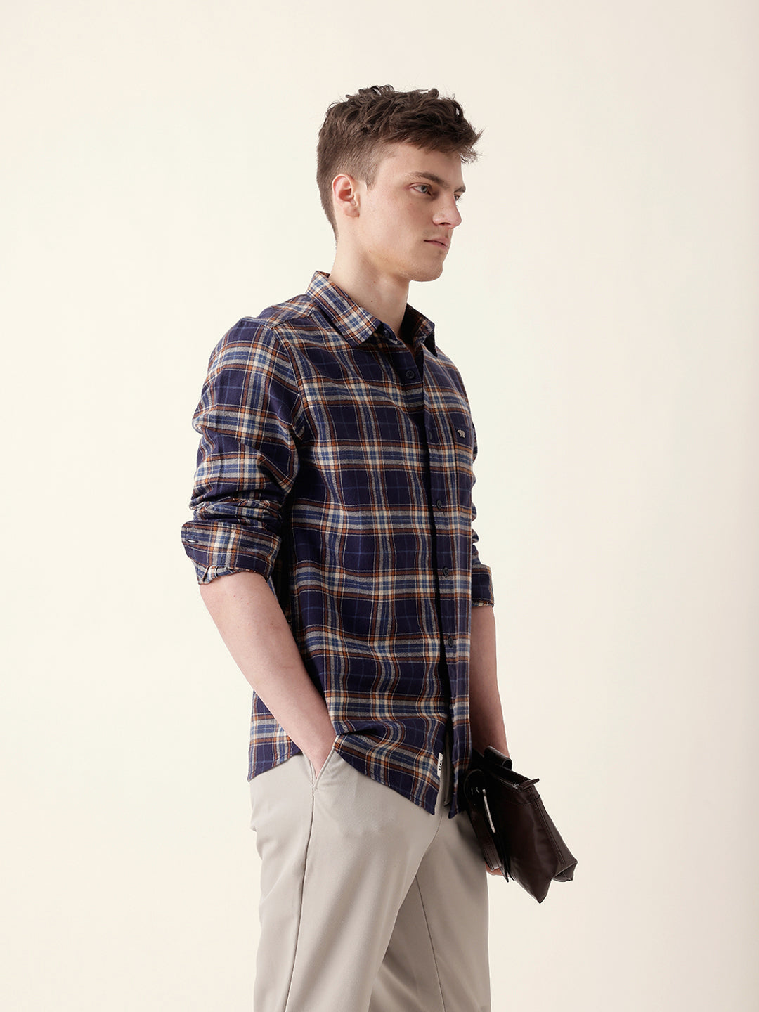 Multicolor Flannel Checked Regular Fit Casual Shirt
