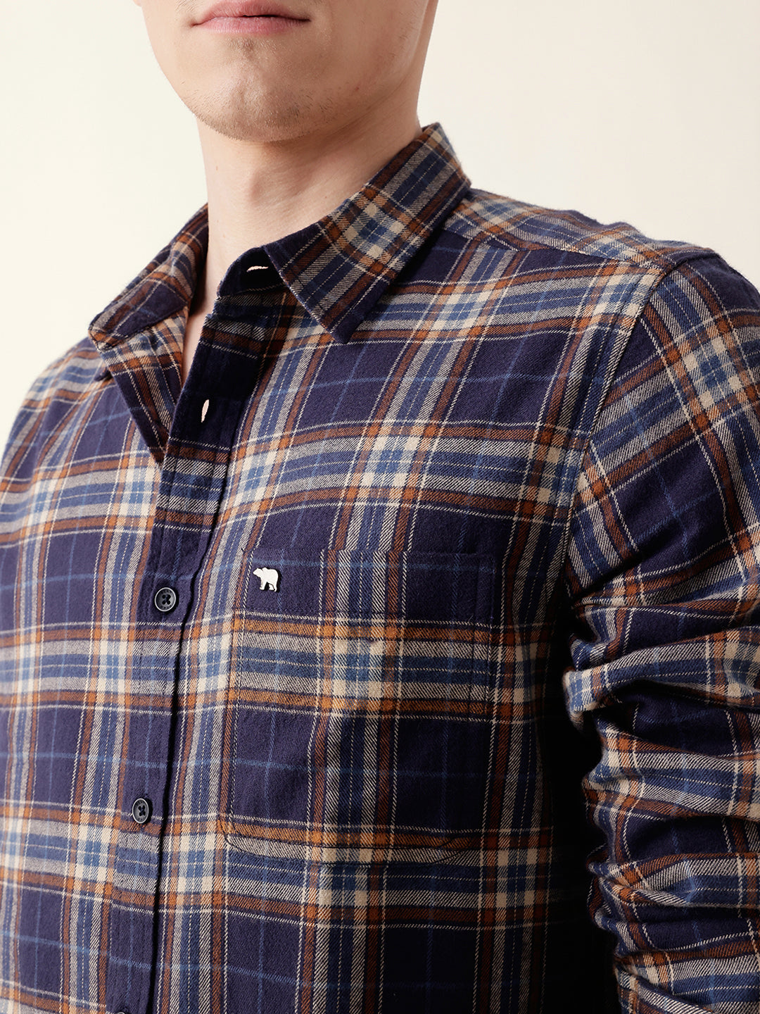 Multicolor Flannel Checked Regular Fit Casual Shirt