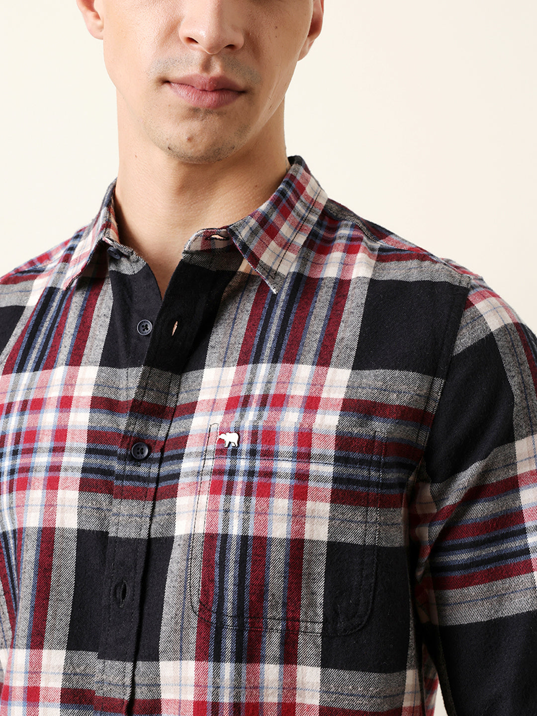 Multicolor Regular Fit Woven Check Flannel Casual Shirt