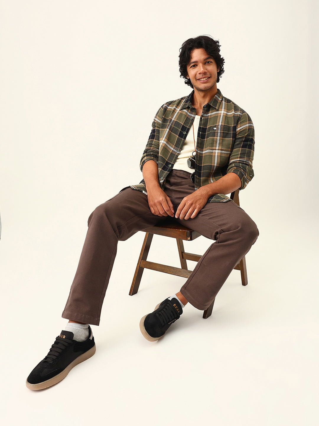 Multicolour Flannel Check Slim Fit Casual Shirt