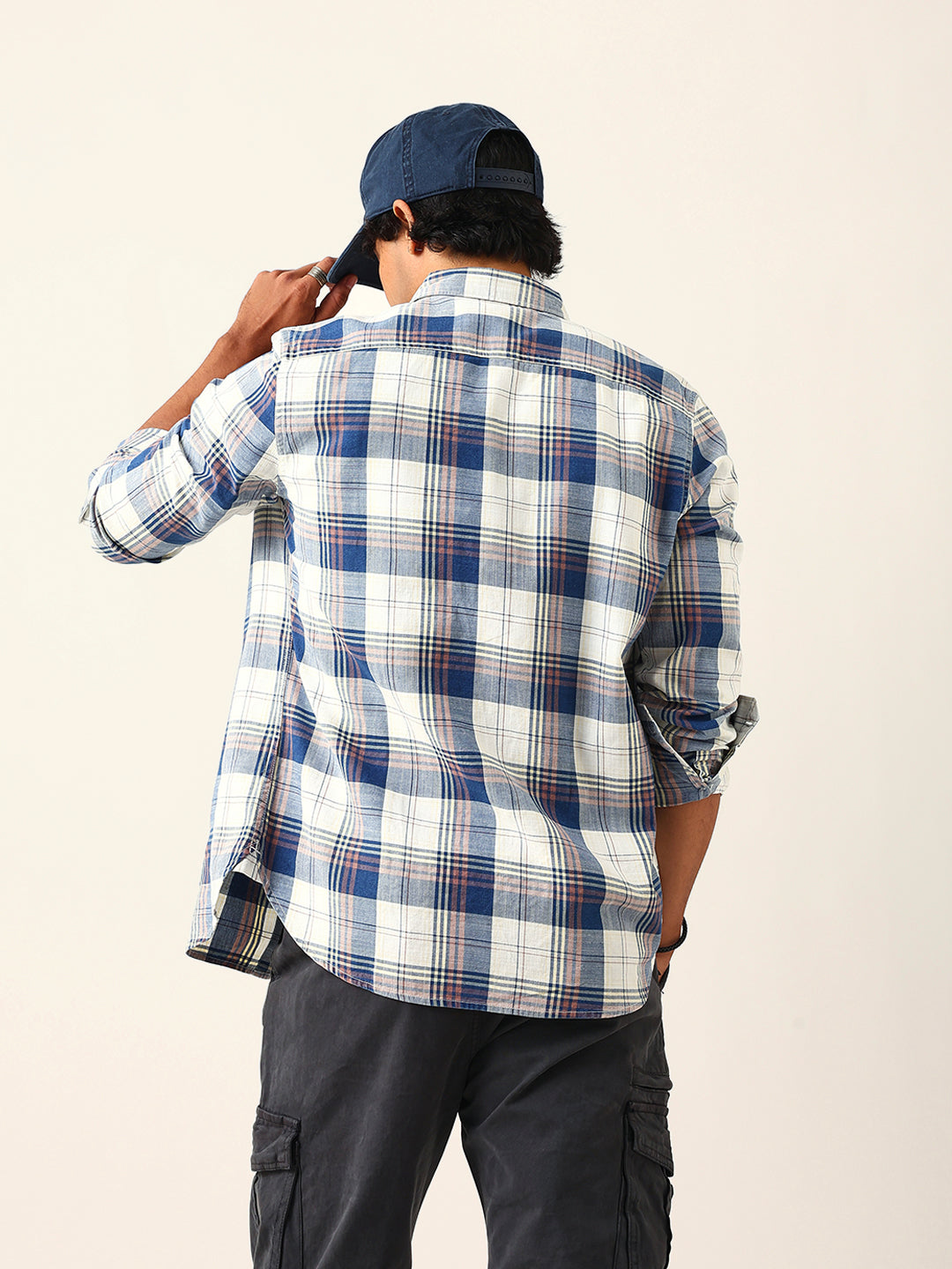 Multicolor Woven Check Slim Fit Casual Shirt
