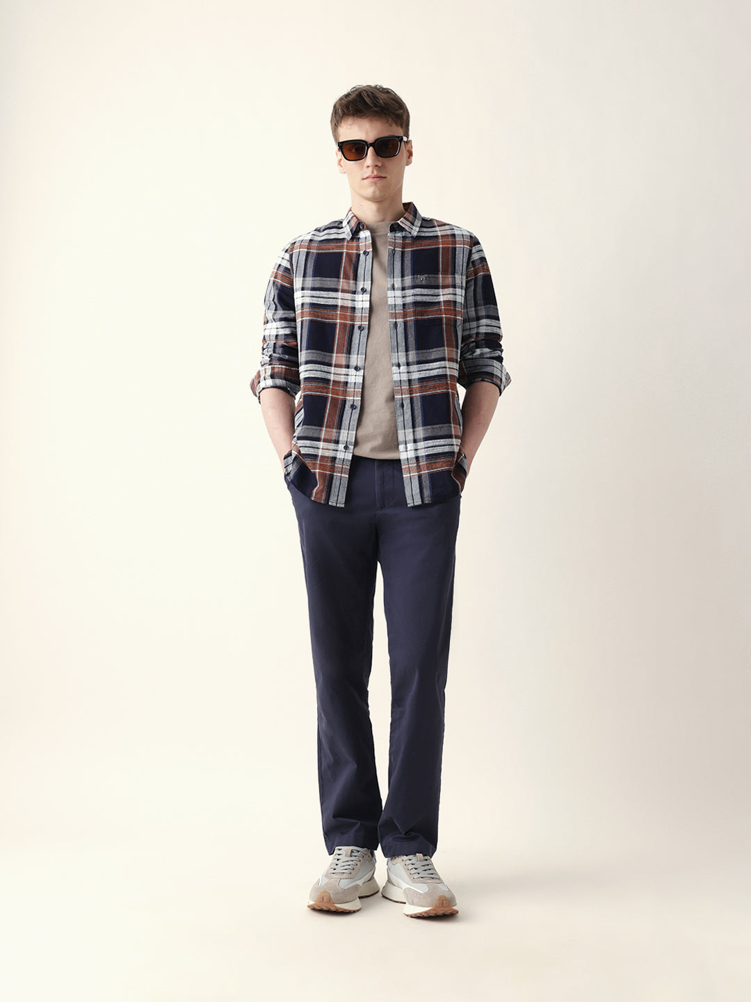 Multicolor Classic Tartan Woven Checked Slim Fit Casual Shirt