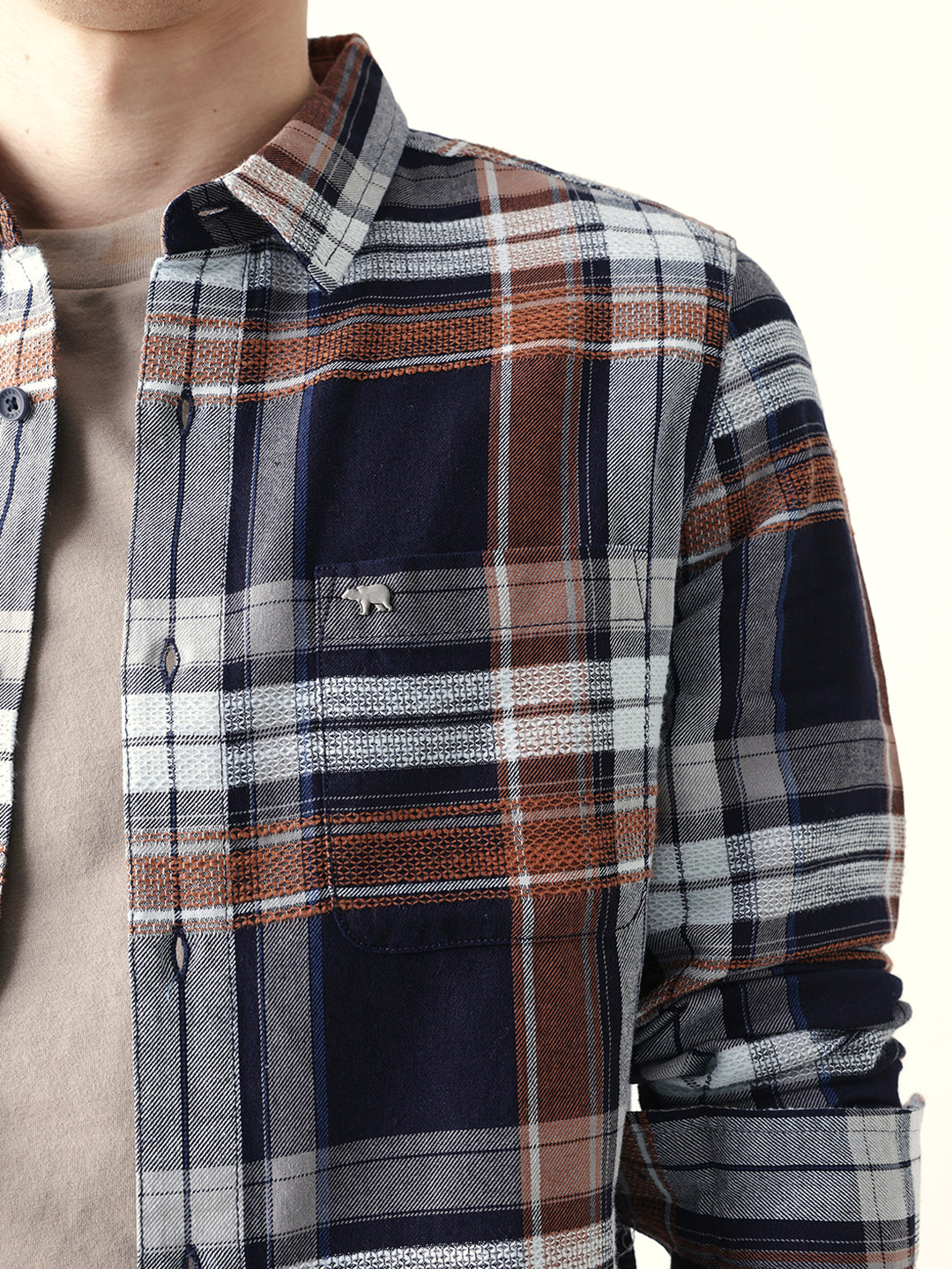 Multicolor Classic Tartan Woven Checked Slim Fit Casual Shirt