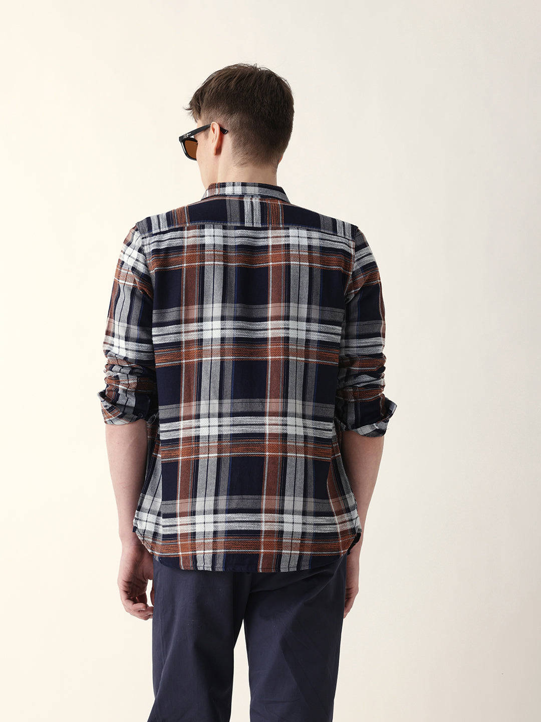 Multicolor Classic Tartan Woven Checked Slim Fit Casual Shirt