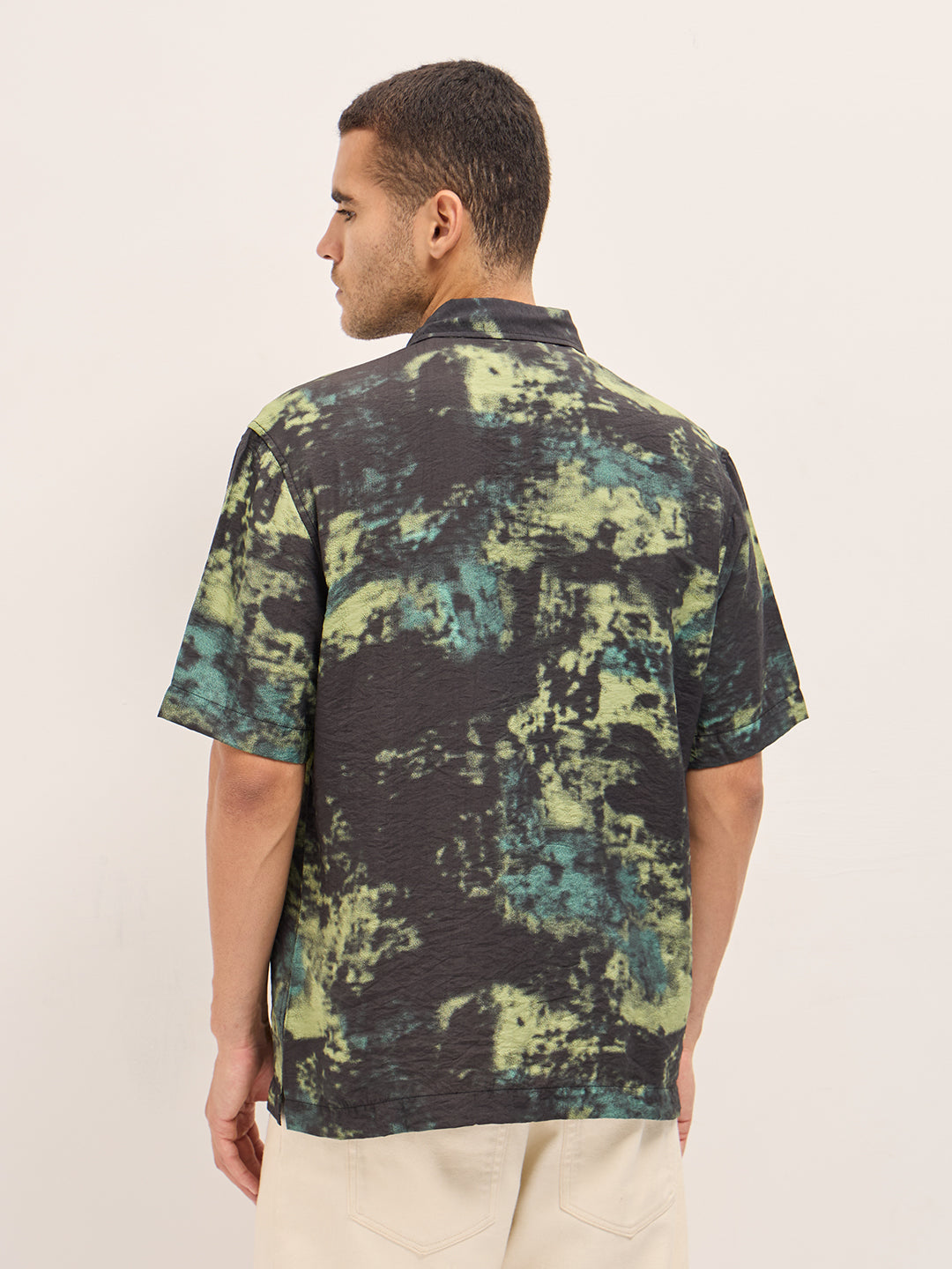 Multi-Color Abstract Digital Print Relax Fit Casual Shirt