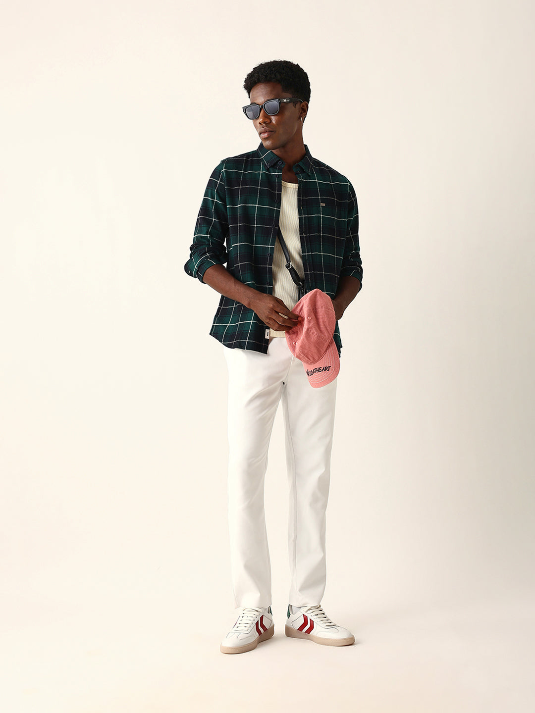 Dark Green & Black Flannel Checked Slim Fit Casual Shirt