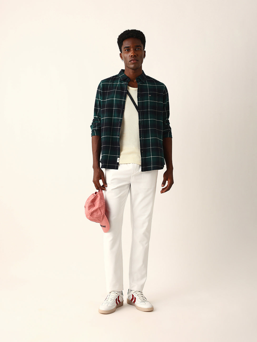 Dark Green & Black Flannel Checked Slim Fit Casual Shirt