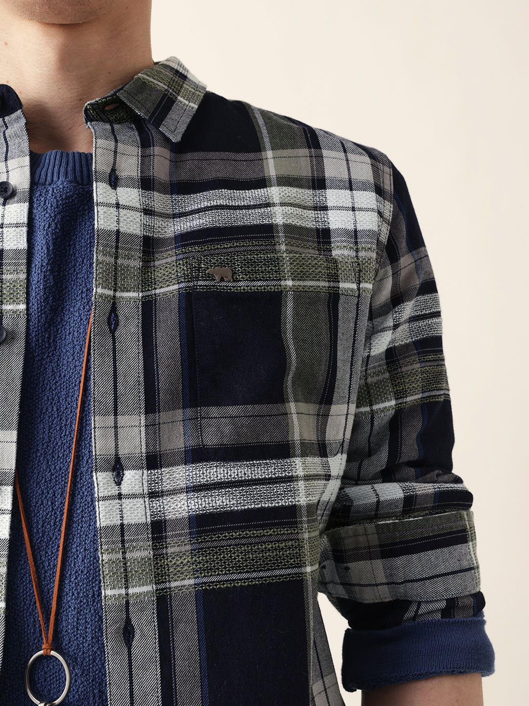 Multicolor Classic Tartan Woven Checked Slim Fit Casual Shirt