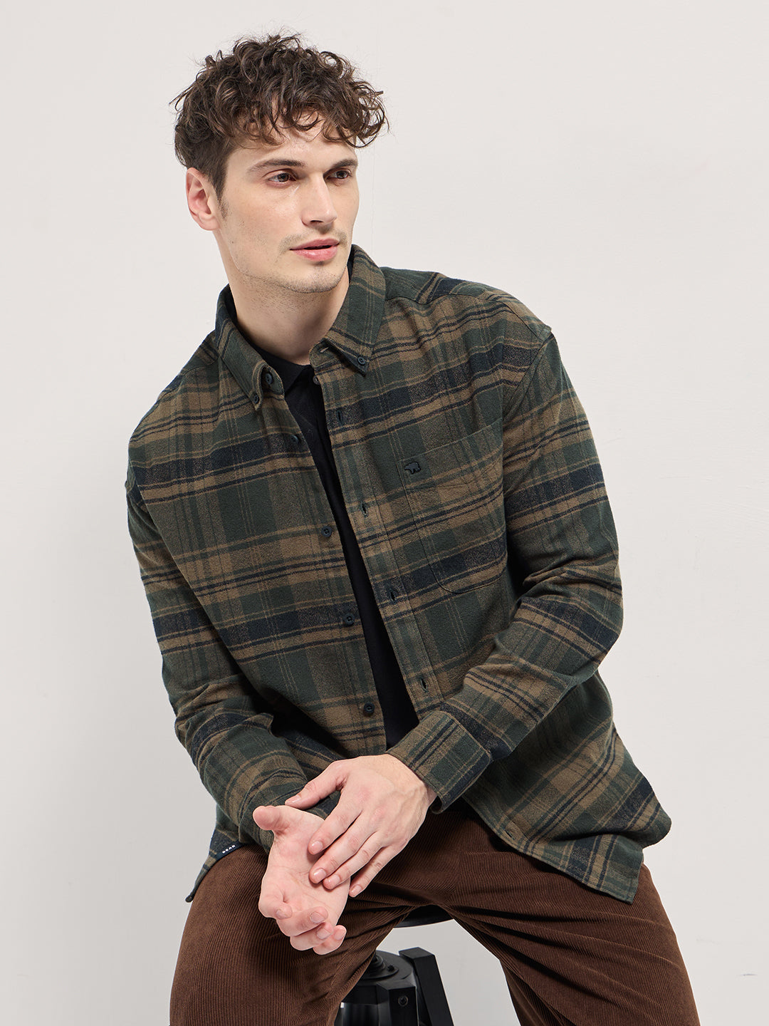 Multi-Color Checkered Relax Fit Flannel Overshirt