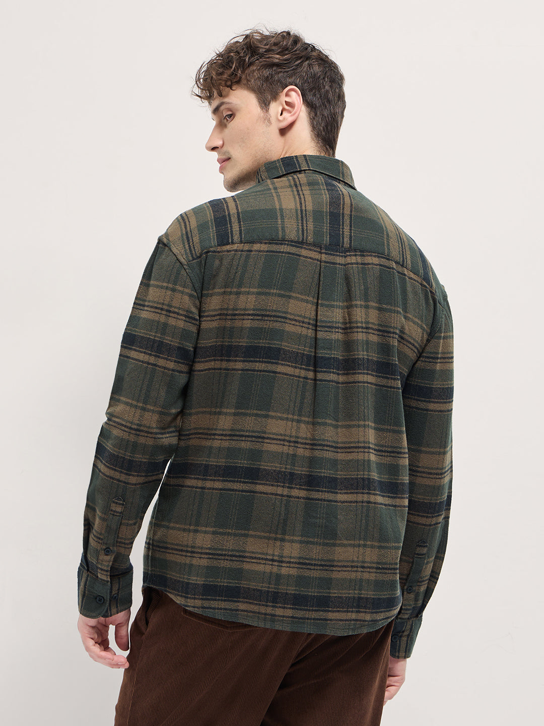 Multi-Color Checkered Relax Fit Flannel Overshirt