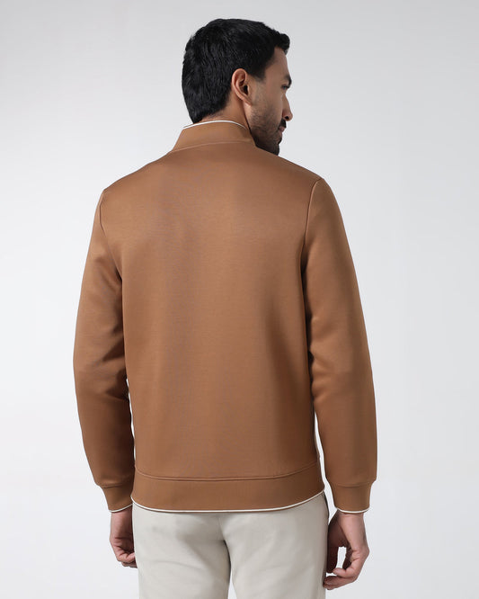 Tobacco Brown Solid Sweatshirt - Morgo