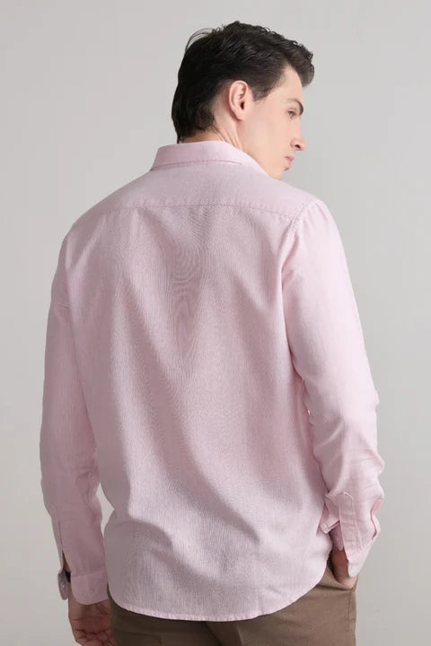 Plain Cotton Blend Shirt