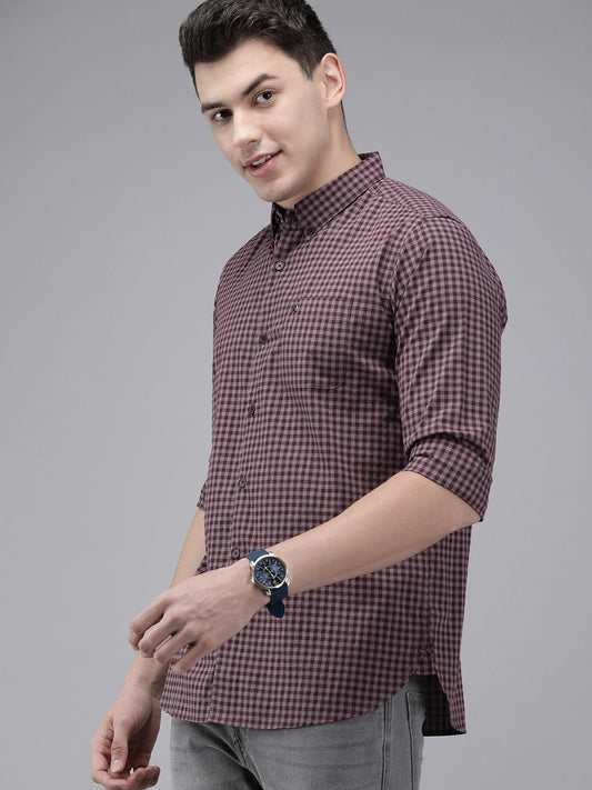 Men Slim Button-down Casual Shirt