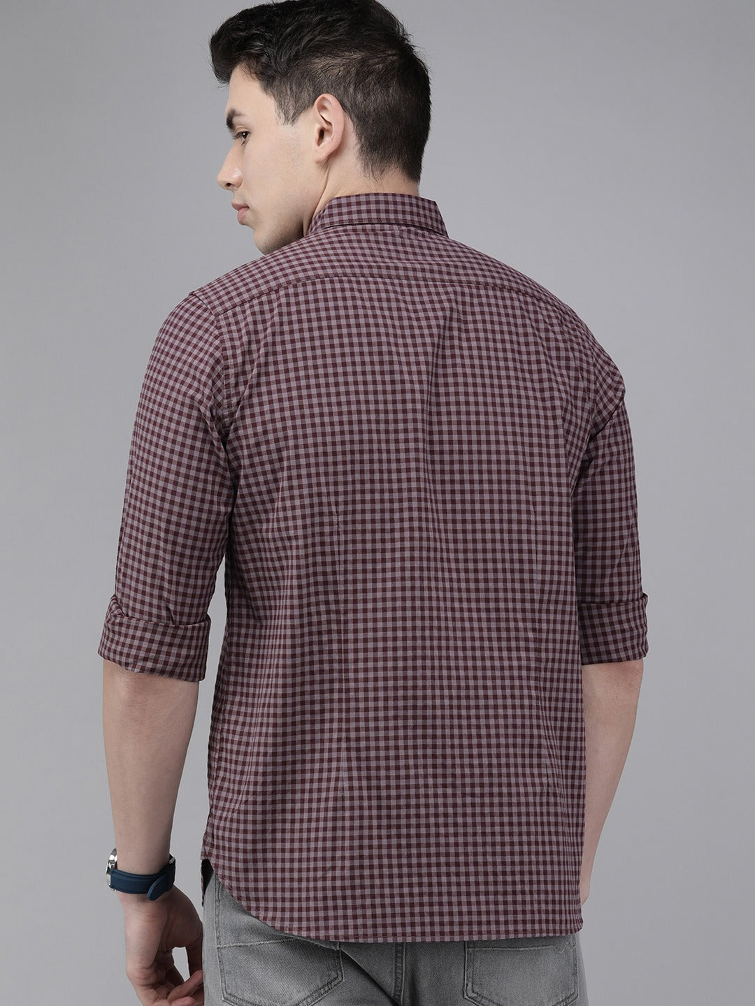 Men Slim Button-down Casual Shirt