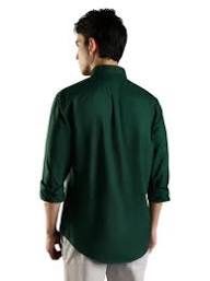 Men's Emerald Green Solid Formal Shirt | Premium Cotton Blend | Slim Fit | Full Sleeve