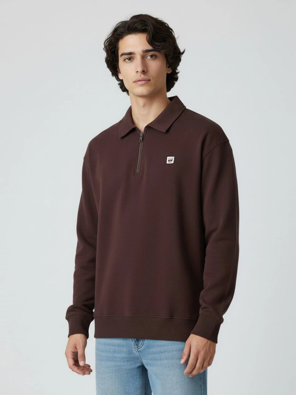 Men Full Sleeve Solid Sweatshirt