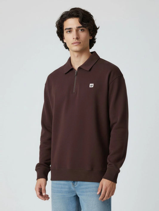Men Full Sleeve Solid Sweatshirt