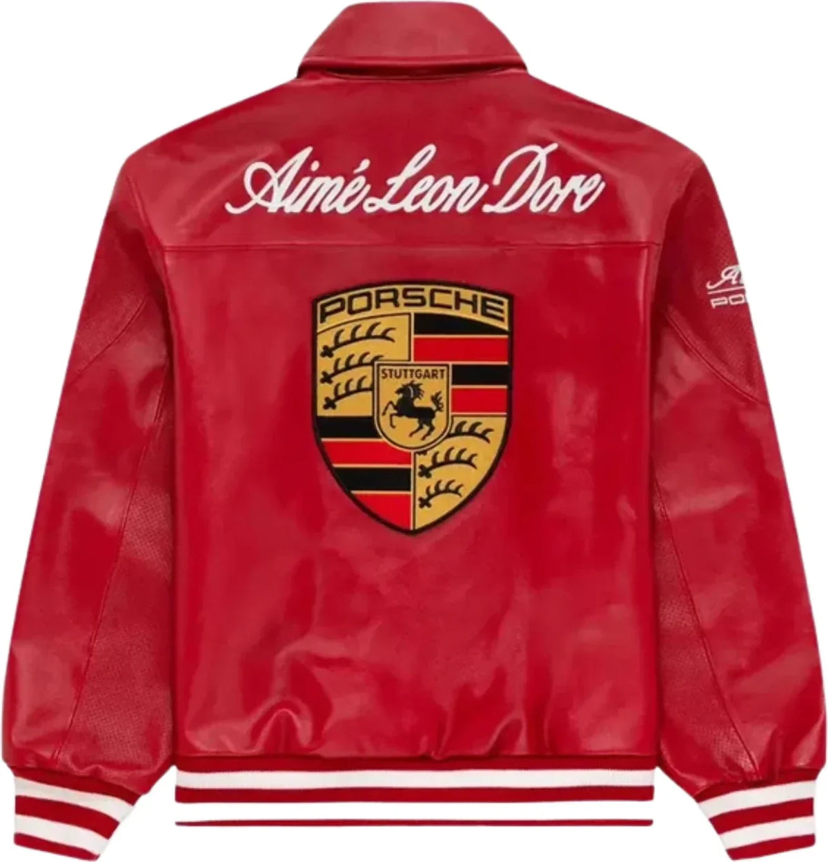 Men Embroidered Leather Jacket